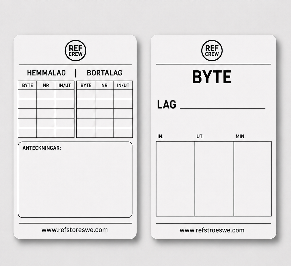 Matchkort: Byten fotboll 30-pack